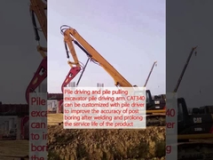 Động đống và kéo đống Excavator đống lái cánh tay CAT340 có thể được tùy chỉnh với tay lái đống để cải thiện độ chính xác của bài khoan sau khi hàn và kéo dài tuổi thọ của sản phẩm