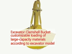 Excavator Clamshell Bucket tải có thể tùy chỉnh các vật liệu có dung lượng lớn theo mô hình excavator