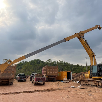 máy xúc bơm bê tông cánh tay ống lồng hai phần bùng nổ tầm xa