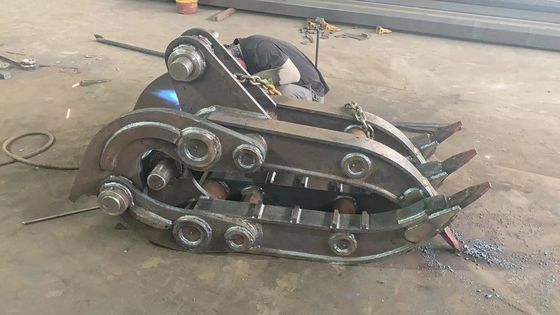 Bộ gắp cơ khí chống đồ CE cho máy xúc, Bộ gắp kim loại phế liệu  Jcb Liebherr