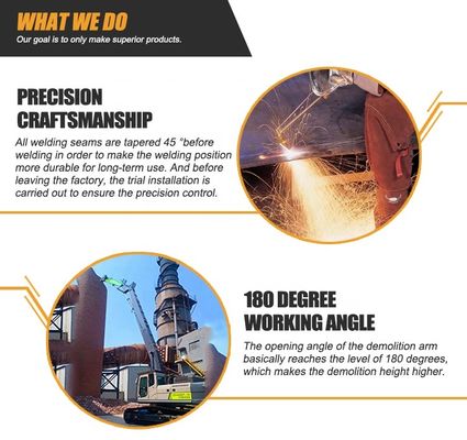 Máy đào phá dỡ Q355B Q690D Bùng nổ tầm xa cho sâu bướm