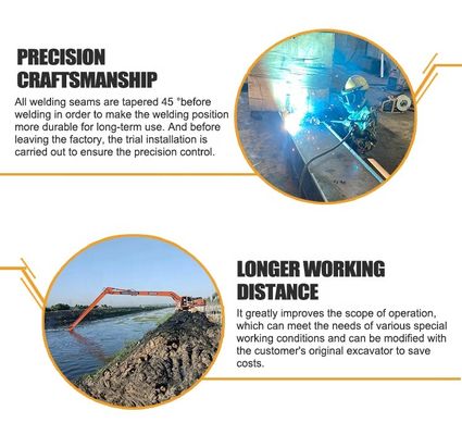 22m chống gỉ Long Mini Excavator Long Arm cho Komatsu Hitachi  Etc