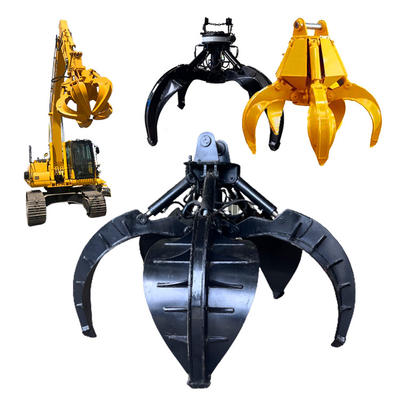 Antiwear NM400 Máy đào đá Grapple, Q355B Grab Bucket cho máy đào 20 tấn