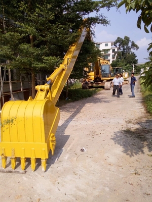 Vàng PC200 Komatsu Thép hợp kim Long Reach Thực tế 18M