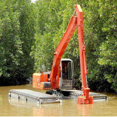 Bùng nổ tầm với dài 14m cho máy đào CAT CAT320 sử dụng để nạo vét sông