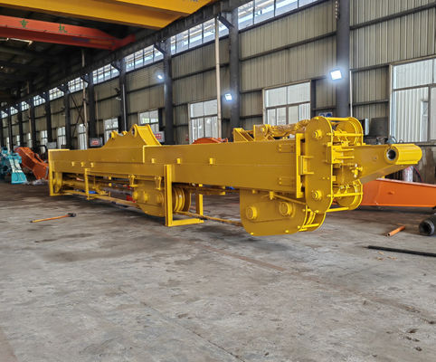 Đỏ 20 tấn Excavator Telescopic Arm Excavator Ba phần Telescopic Boom cho Hitachi Komatsu