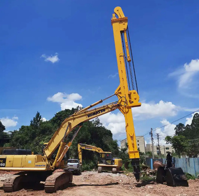Máy xúc bơm bê tông ống lồng ba phần cần cẩu dài cho CAT Hitachi Kobelco