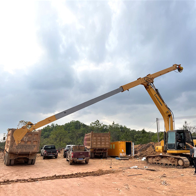 Máy xúc đào tăng cường kép Kính thiên văn Boom Chống mài mòn 12 - 25m cho SK250 SH260 ​​SH380