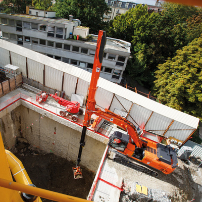 Tốc độ cao hiệu quả máy đào boom kính thiên văn dài đạt boom máy đào để đào sâu hơn boom kính thiên văn máy đào clamshell