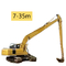 Màu vàng JCB017 Excavator Long Reach Boom 7-35m