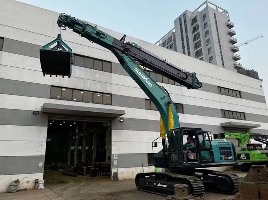 Máy đào 3 phần cánh tay phá hủy Hyundai R225 tùy chỉnh 25T-45T Dự án phá hủy tòa nhà cao tầng Q355B