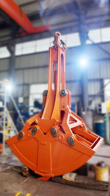 Heavy Duty Single Cylinder Clamshell Bucket, Excavator Shell Grab Bucket cho xây dựng, khai thác mỏ & xử lý vật liệu hàng loạt