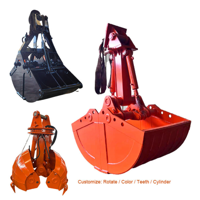 Máy xúc đào hạng nặng Clam Bucket, Clamshell Grab Bucket cho Cat320 Pc200