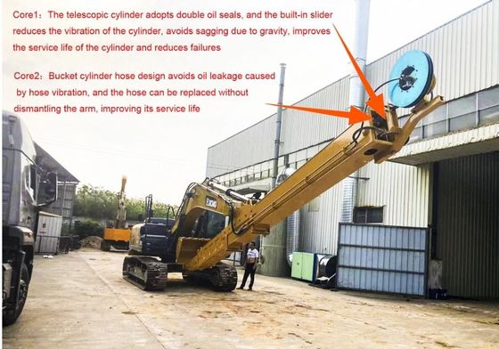 Máy đào 20T bền bỉ Cánh tay kính thiên văn Boom 14M dành cho mèo ZX200 HITACHI