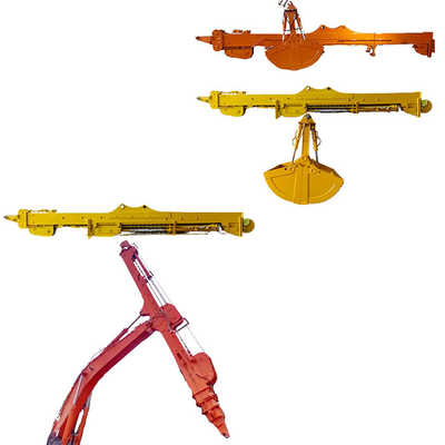 50 tấn Excavator Telescopic Boom Ba phần Clamshell Bucket Type